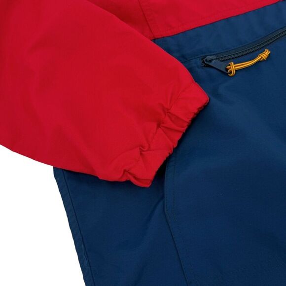 L.L. Bean Men's Mountain Classic Anorak Jacket Blue Red Colorblock Medium Tall - Picture 4 of 11